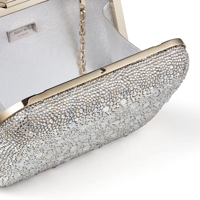 CloudXl CrystalEmbroidered Suede Clutch Bag Crystal Women JIMMY CHOO Clutch Bags