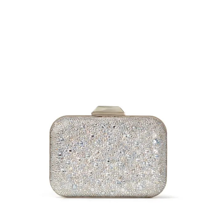 CloudXl CrystalEmbroidered Suede Clutch Bag Crystal Women JIMMY CHOO Clutch Bags