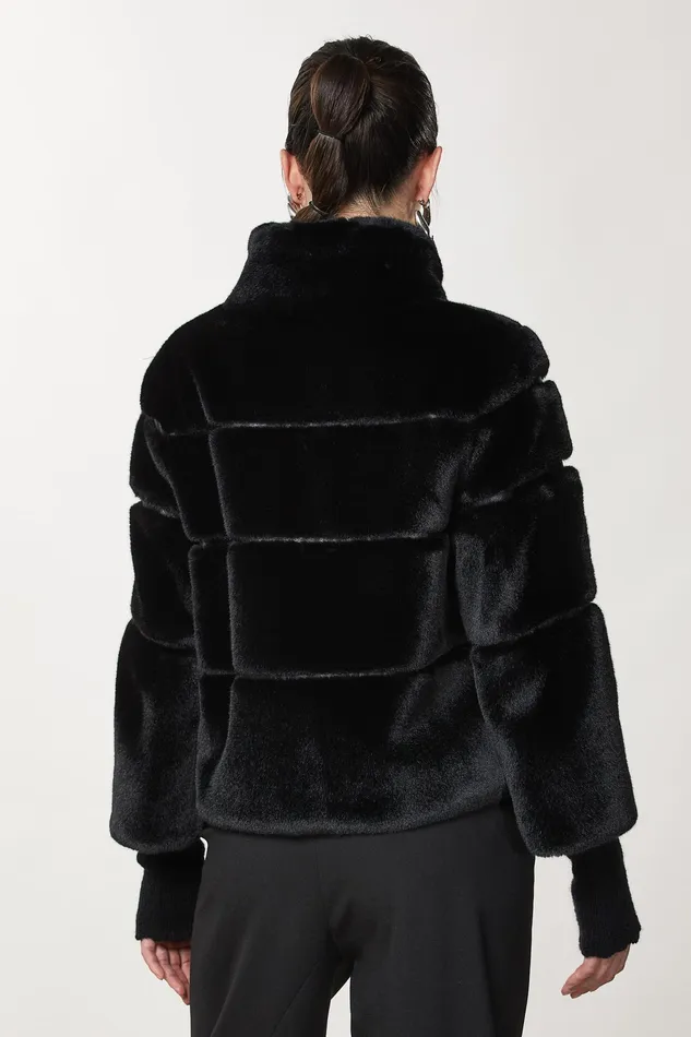 Coats Women Patrizia Pepe Short Soft Jacket Nero