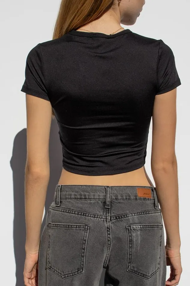 Crew Neck Cropped TShirt Women Subdued Tees