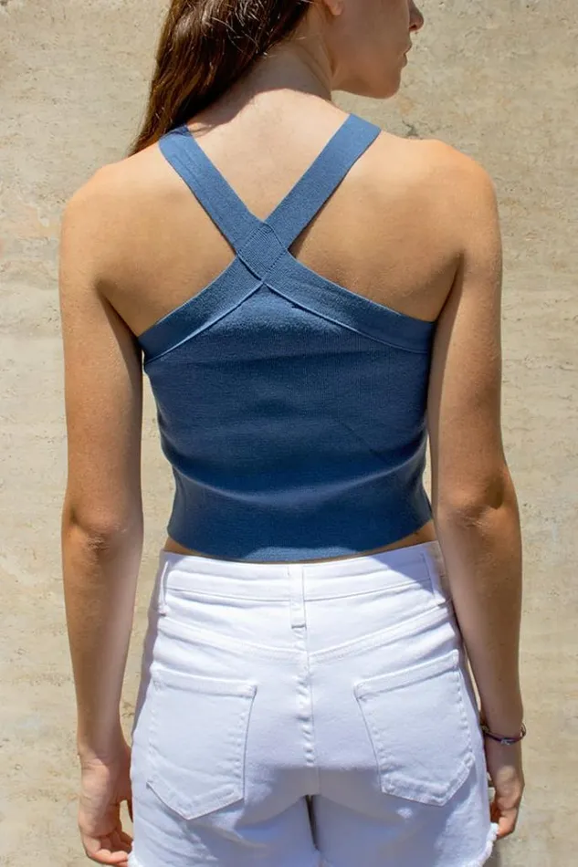 Criss Cross Top Women Subdued Tops