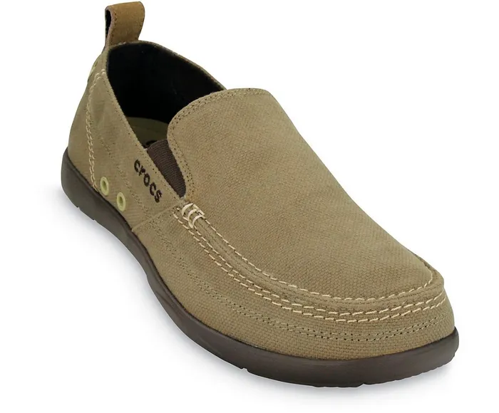 Crocs Big and Tall 14 Mens Walu SlipOn Khaki Espresso