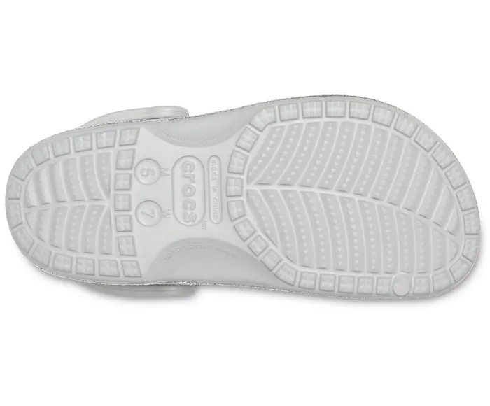Crocs Clogs Womens Baya Glitter Clog Silver For Sale