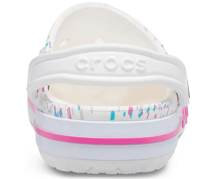 Crocs Clogs Womens Bayaband Seasonal Printed Clog White Multi Popular