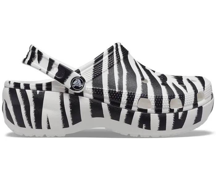 Crocs Clogs Womens Classic Platform Graphic Clog Zebra Print Near Me