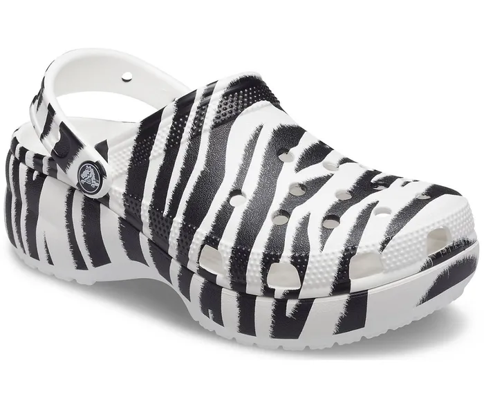Crocs Clogs Womens Classic Platform Graphic Clog Zebra Print Near Me