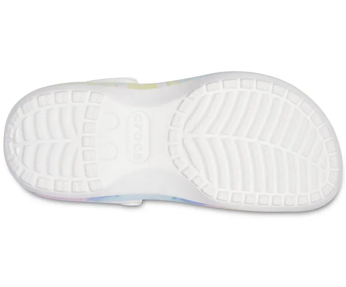 Crocs Clogs Womens Classic Platform TieDye Graphic Clog White Multi Popular