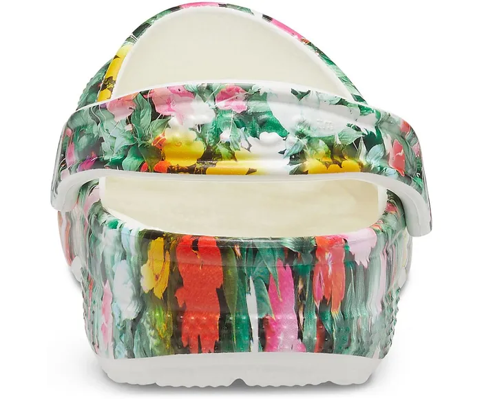 Crocs Clogs Womens Classic Printed Floral Clog White Multi Near Me
