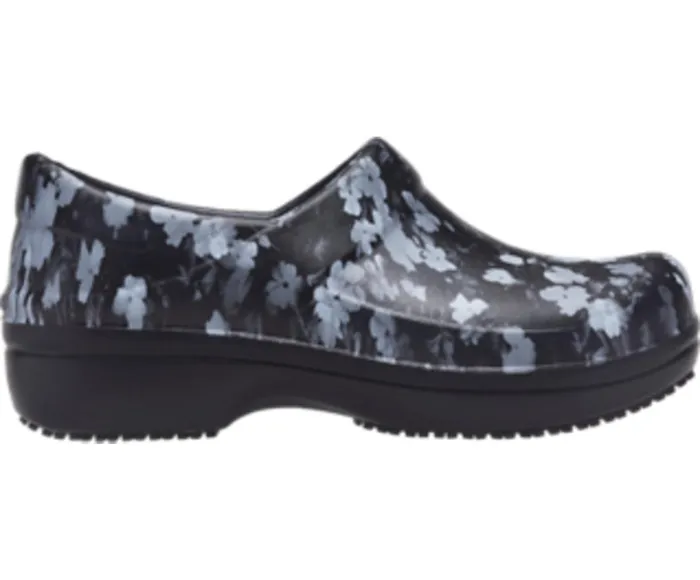 Crocs Clogs Womens Neria Pro II Graphic Clog White Black Floral Cheap On Sale