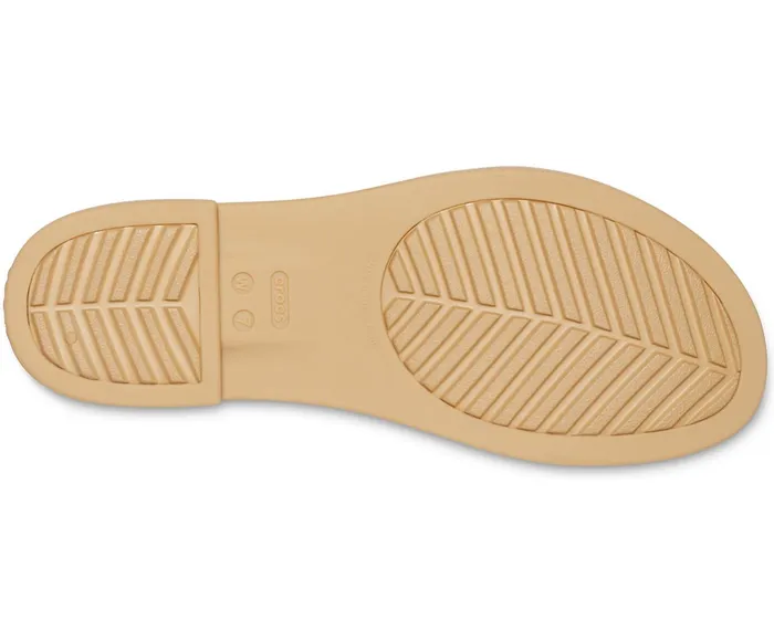 Crocs Flats Womens Crocs Tulum Open Flat Black Tan For Sale