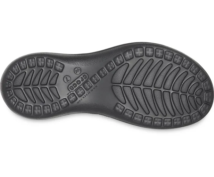 Crocs FlipFlops Womens Capri Basic Strappy Flip Black Black Gift for Friend