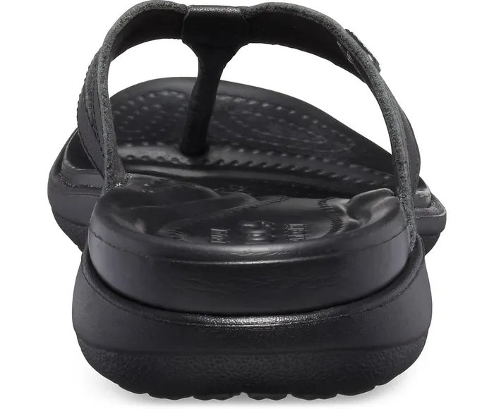 Crocs FlipFlops Womens Capri Basic Strappy Flip Black Black Gift for Friend