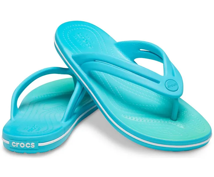 Crocs FlipFlops Womens Crocband Ombre Flip Digital Aqua Multi For Sale