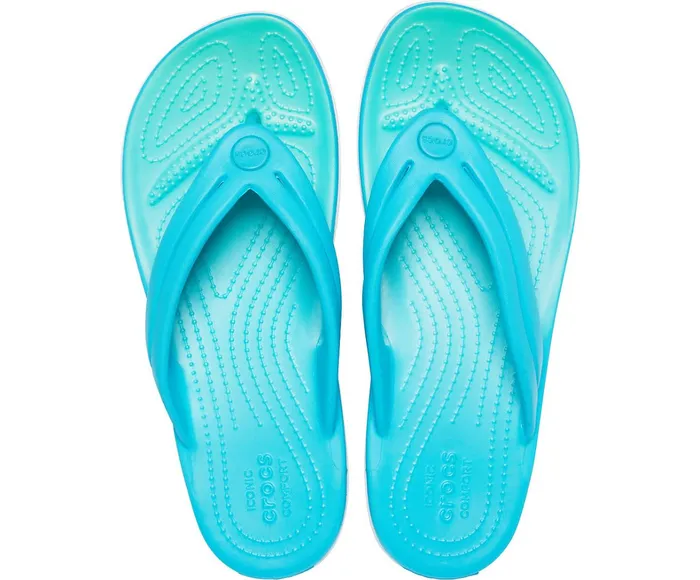 Crocs FlipFlops Womens Crocband Ombre Flip Digital Aqua Multi For Sale