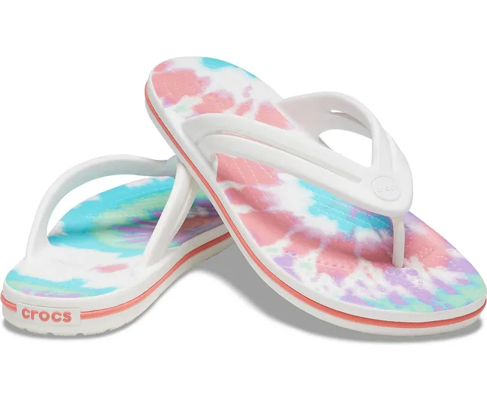 Crocs FlipFlops Womens Crocband TieDye Flip Fresco Multi On Sale