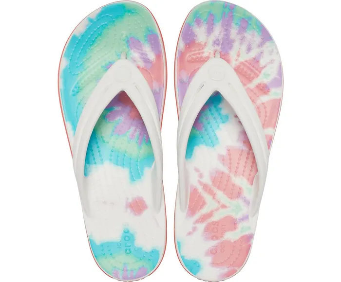Crocs FlipFlops Womens Crocband TieDye Flip Fresco Multi On Sale