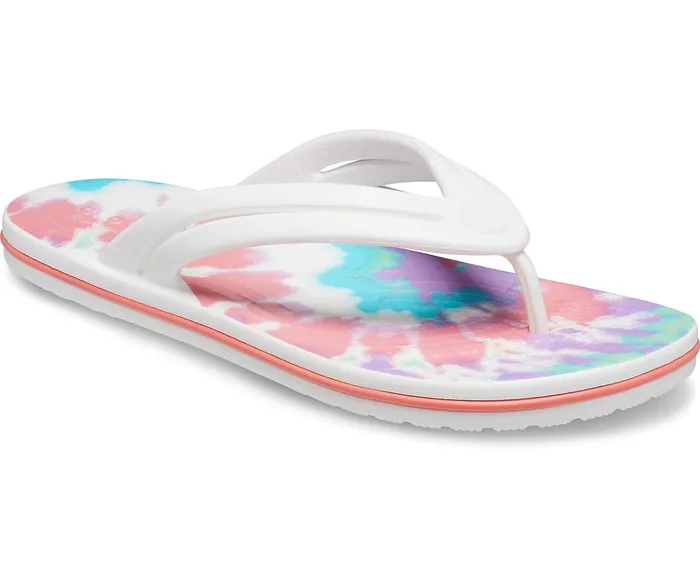 Crocs FlipFlops Womens Crocband TieDye Flip Fresco Multi On Sale