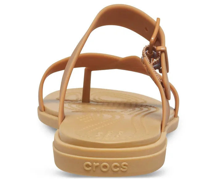 Crocs FlipFlops Womens Crocs Tulum Toe Post Sandal Dark Gold Casaul