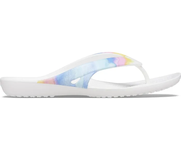 Crocs FlipFlops Womens Kadee II Printed Flip Multi White Gift 4 You