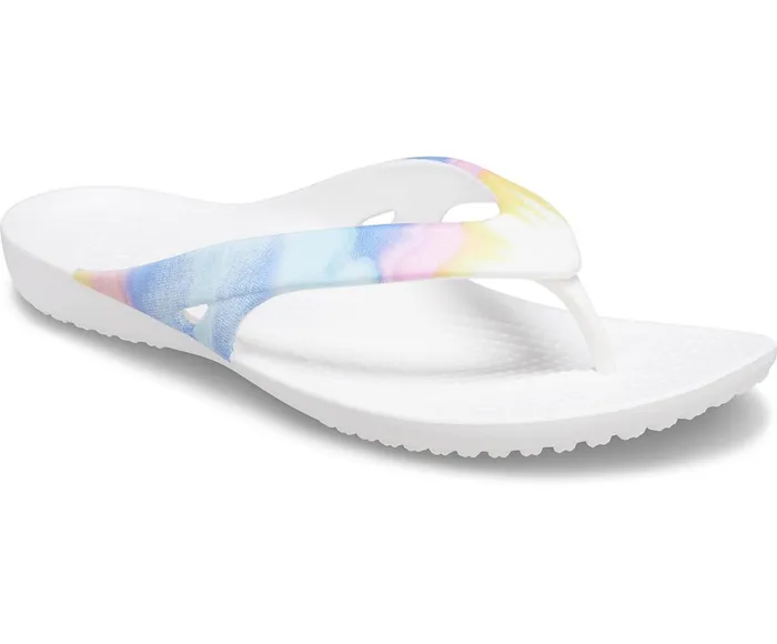 Crocs FlipFlops Womens Kadee II Printed Flip Multi White Gift 4 You