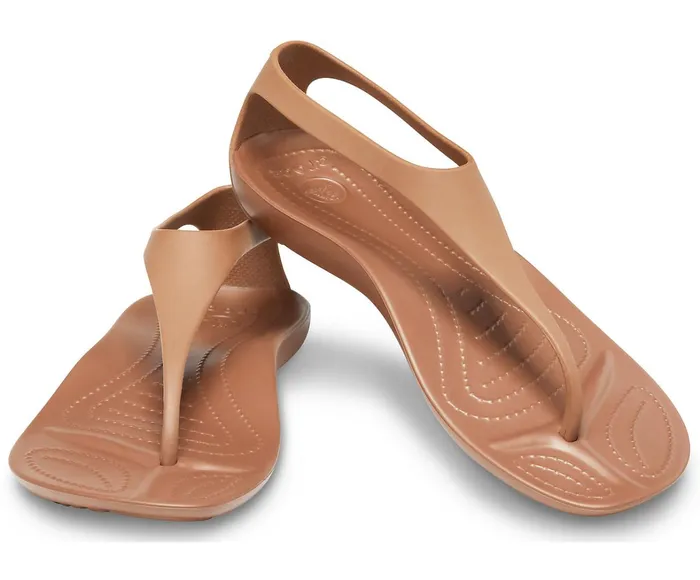 Crocs FlipFlops Womens Sexi Flip Bronze On Sale