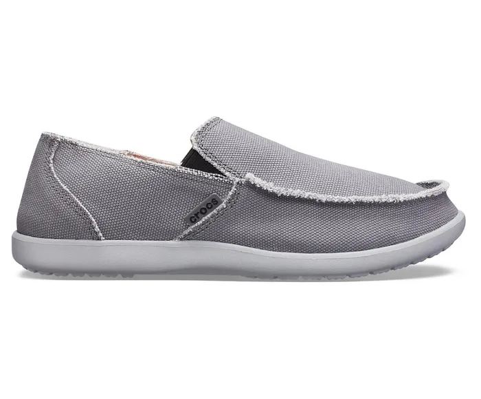 Crocs Loafers Mens Santa Cruz SlipOn Charcoal Light Gray Casaul