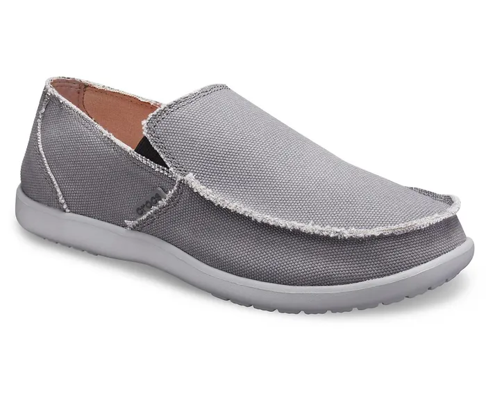 Crocs Loafers Mens Santa Cruz SlipOn Charcoal Light Gray Casaul