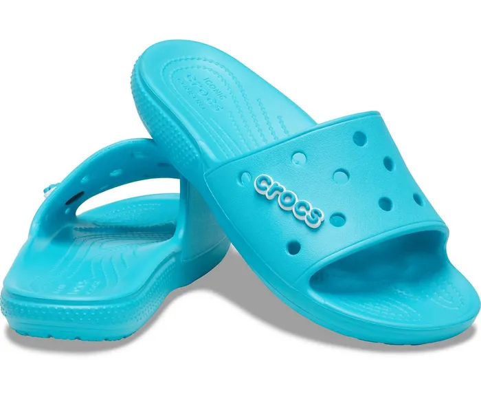 Crocs Sandals Mens Classic Crocs Slide Digital Aqua Near Me