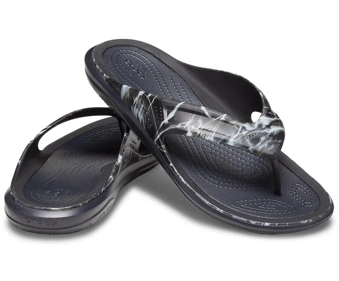 Crocs Sandals Mens Swiftwater Mossy Oak Elements Wave Flip Black Near Me