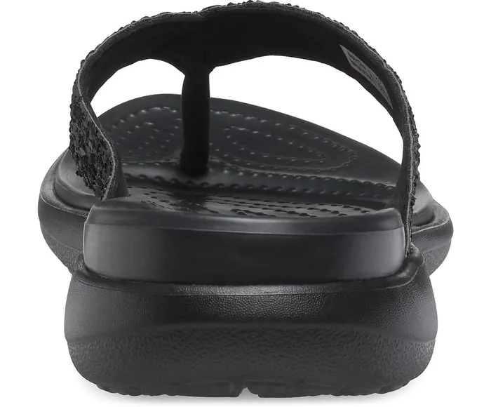 Crocs Sandals Womens Capri V Glitter Flip Black Gift 4 You