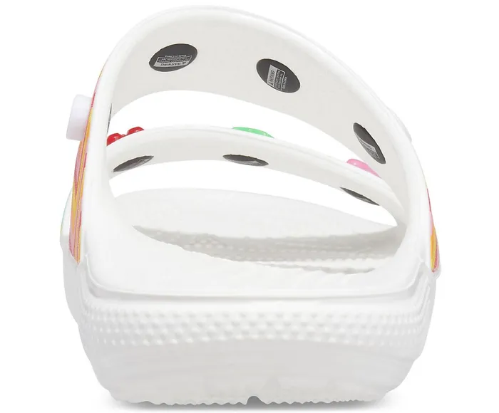 Crocs Sandals Womens Classic Crocs Festival Vibes Sandal White Multi Gift for Friend