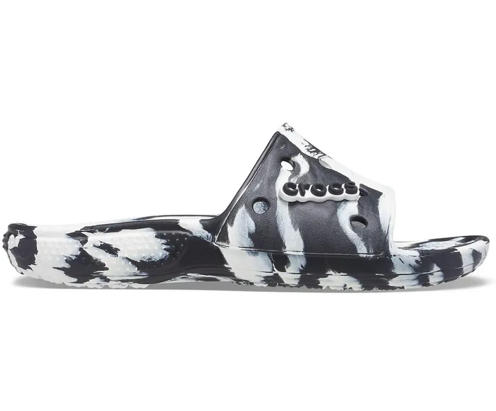 Crocs Sandals Womens Classic Crocs Marbled Slide White Black Gift Ideas