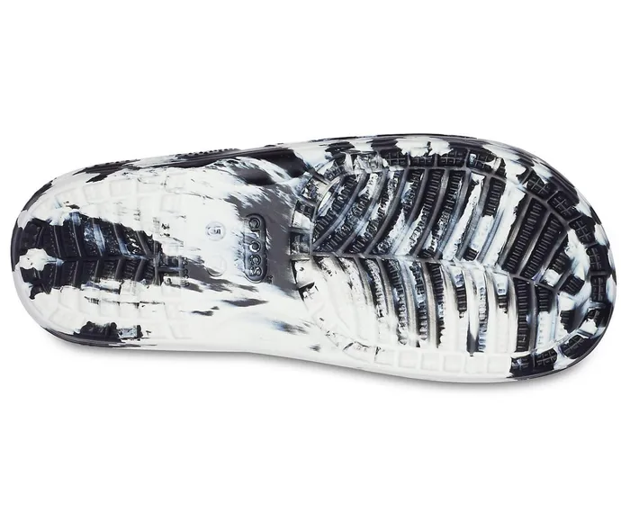 Crocs Sandals Womens Classic Crocs Marbled Slide White Black Gift Ideas