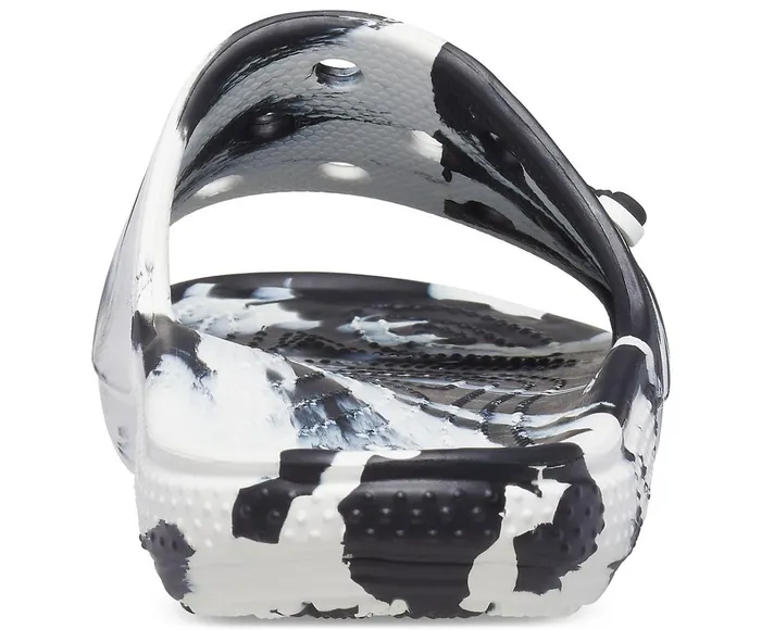 Crocs Sandals Womens Classic Crocs Marbled Slide White Black Gift Ideas