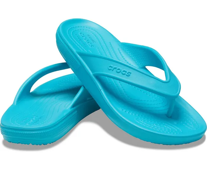 Crocs Sandals Womens Classic II Flip Digital Aqua Gift 4 You