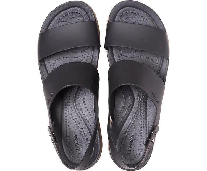 Crocs Sandals Womens Crocs Brooklyn Low Wedge Black Mushroom Gift 4 You