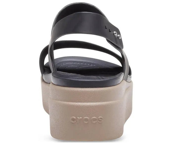 Crocs Sandals Womens Crocs Brooklyn Low Wedge Black Mushroom Gift 4 You