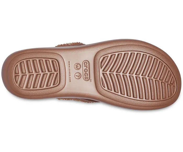 Crocs Sandals Womens Crocs Monterey Shimmer Wedge Flip Bronze Gift 4 You