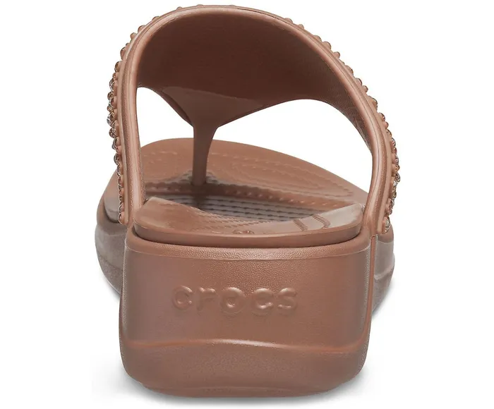 Crocs Sandals Womens Crocs Monterey Shimmer Wedge Flip Bronze Gift 4 You