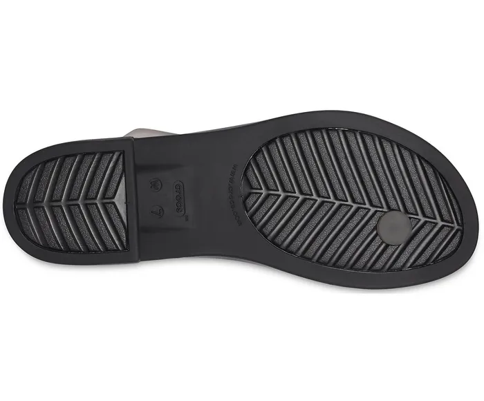 Crocs Sandals Womens Crocs Tulum Translucent Toe Post Black Gift for Friend
