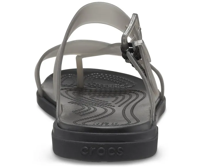 Crocs Sandals Womens Crocs Tulum Translucent Toe Post Black Gift for Friend
