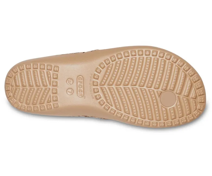 Crocs Sandals Womens Kadee II Leopard Flip Leopard Gold For Sale