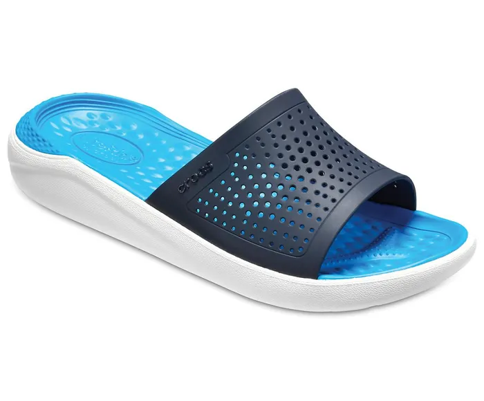 Crocs Sandals Womens LiteRide Slide Navy White Casaul