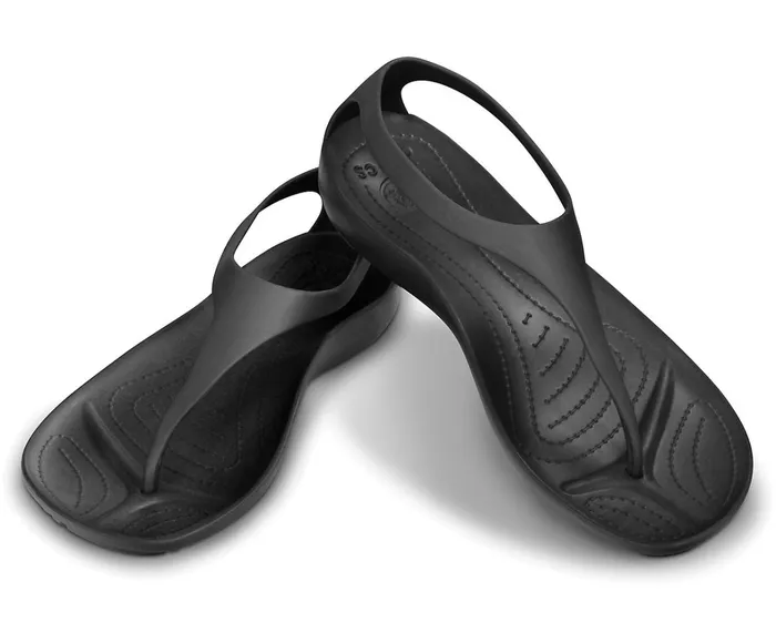 Crocs Sandals Womens Sexi Flip Black Black Gift Ideas