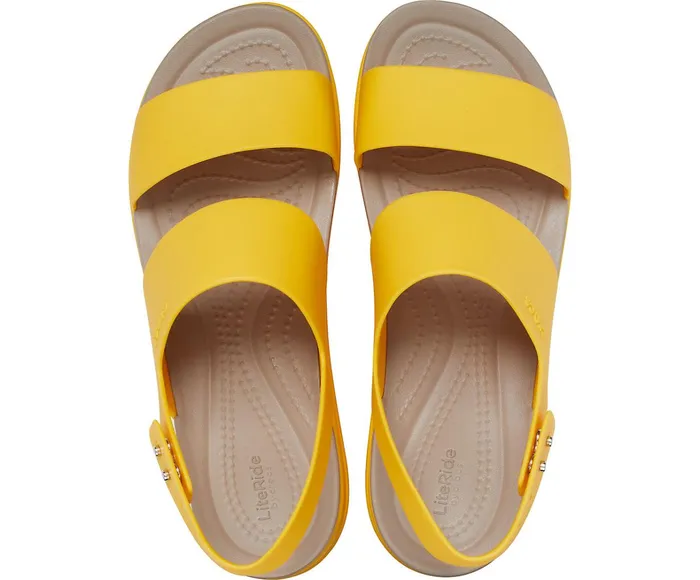 Crocs Wedges Womens Crocs Brooklyn Low Wedge Canary Canary Casaul