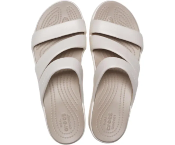 Crocs Wedges Womens Crocs Monterey Strappy Wedge Oyster For Sale