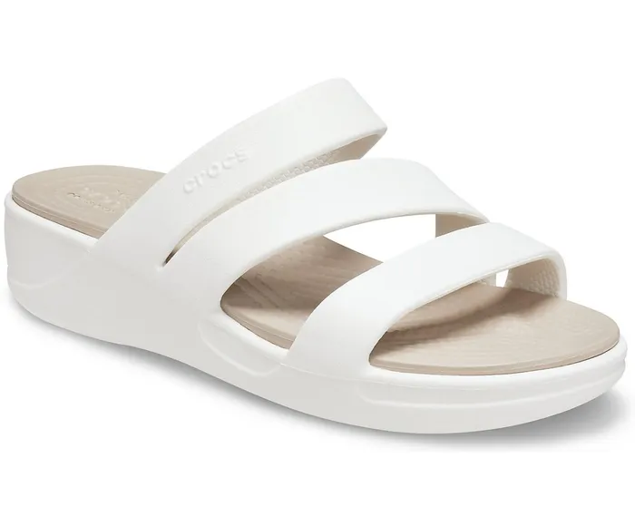 Crocs Wedges Womens Crocs Monterey Strappy Wedge Oyster For Sale