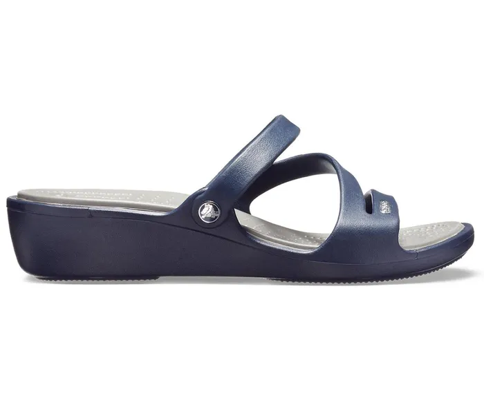 Crocs Wedges Womens Patricia Sandal Navy Smoke For Sale