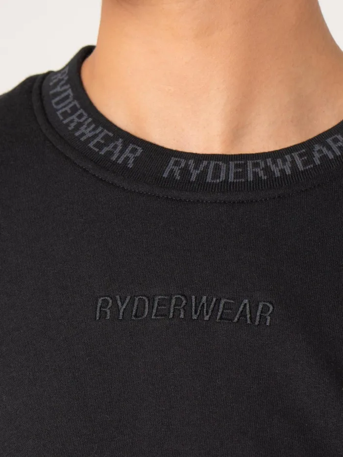 Cropped Sweater 8211 Black Women Ryderwear Tops Cropped Sweater 8211 Black Women Ryderwear Tops