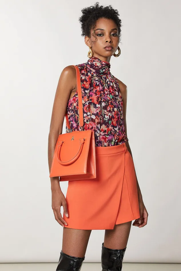Crossbodys Women Patrizia Pepe Handbag With Shoulder Strap Solar Orange